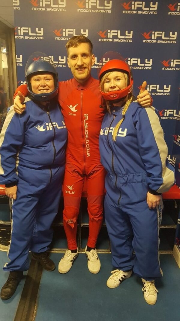 with our instructor at ifly manchester