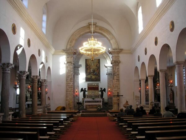 inside st simones church in zadar